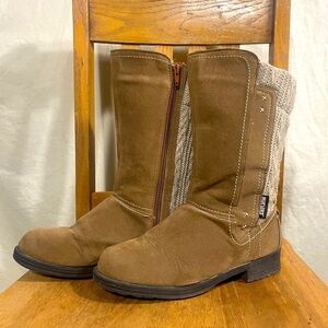 MUK LUKS Women’s Stacy Sweater Zippered Winter Boot Size 9